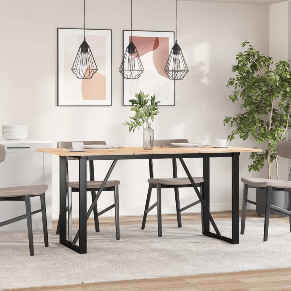 vidaXL Nohy jedálenského stola O-rám 140x60x73 cm oceľ