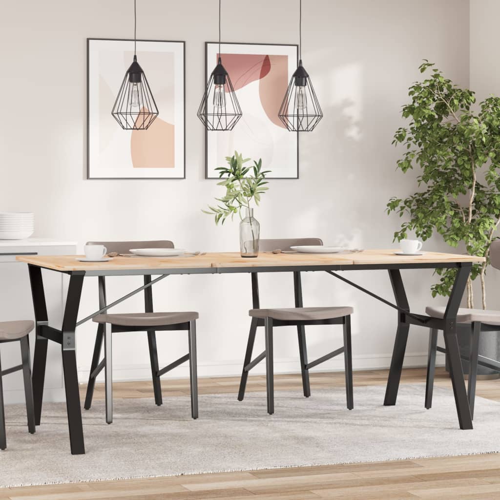 vidaXL Nohy jedálenského stola Y-rám 180x80x73 cm oceľ