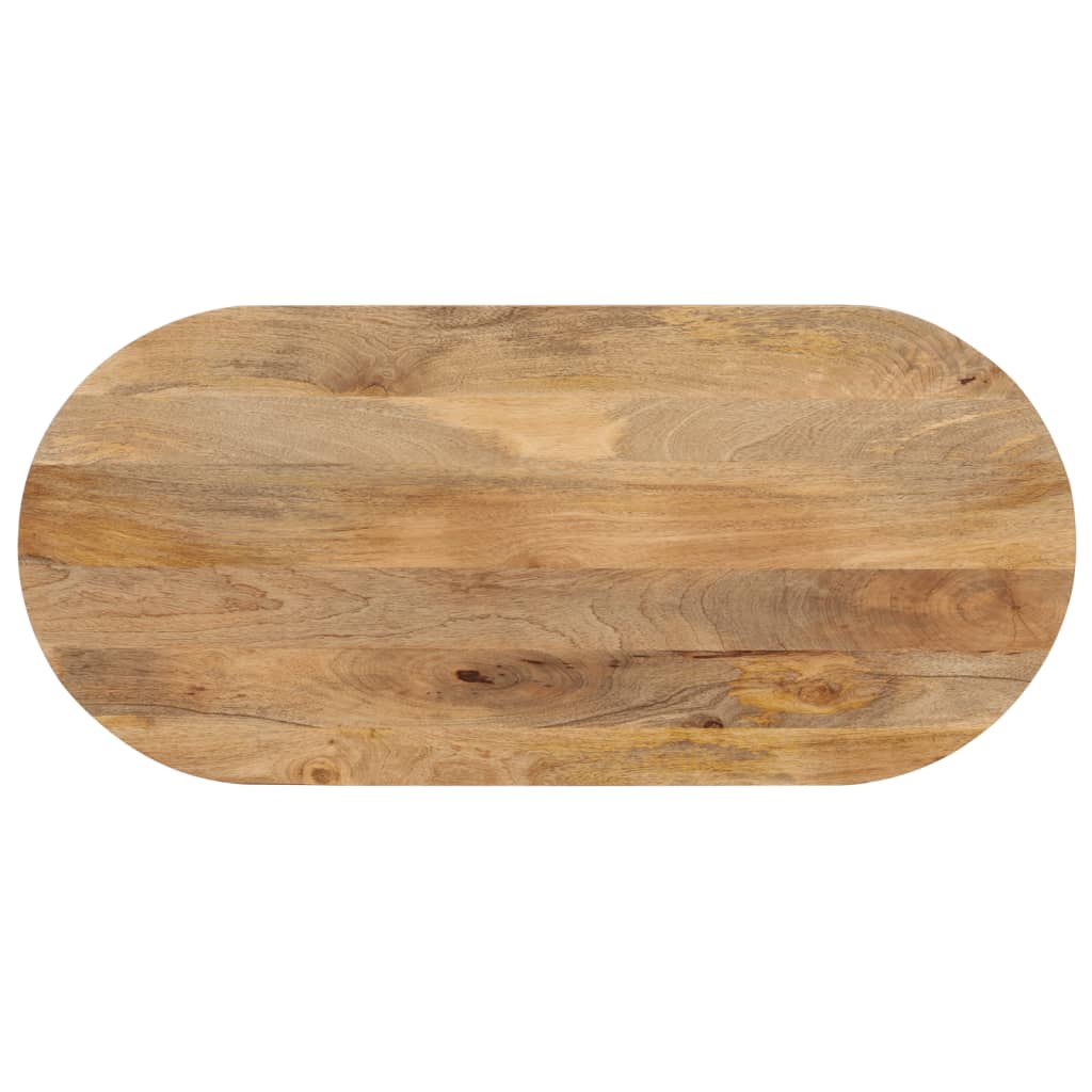 vidaXL Stolová doska 100x40x2,5 cm oválna masívny mangovník