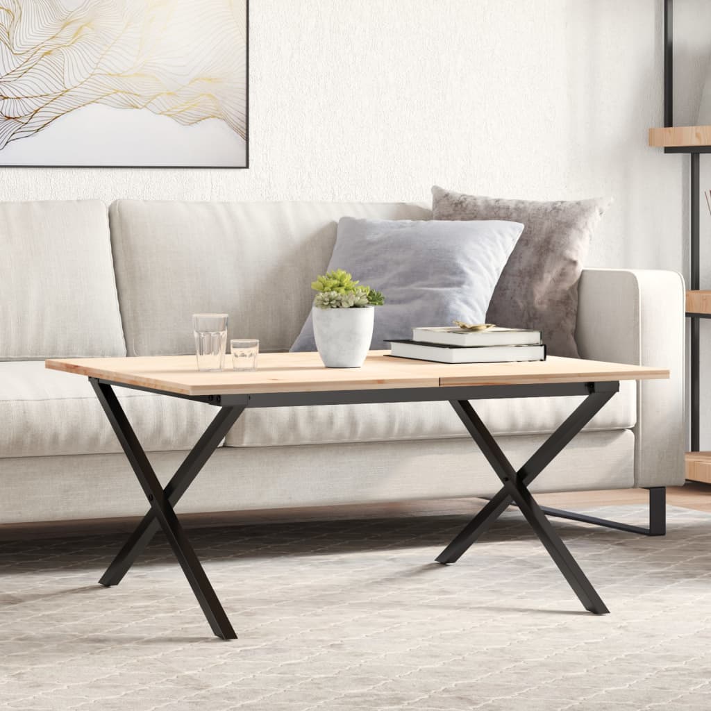 vidaXL Nohy konferenčného stolíka X-rám 80x70x43 cm oceľ