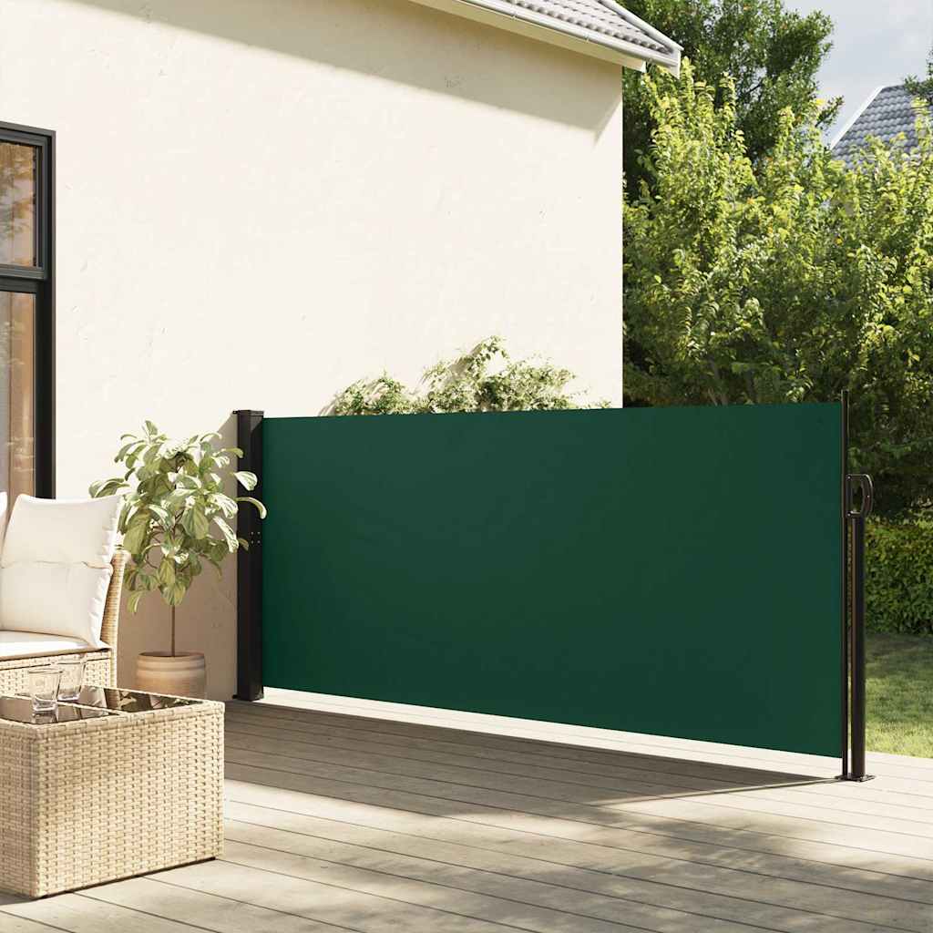vidaXL Zaťahovacia bočná markíza, tmavozelená 120x600 cm