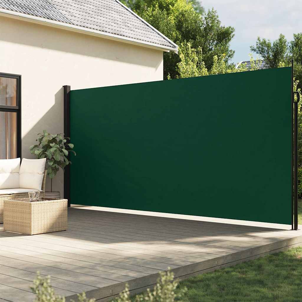 vidaXL Zaťahovacia bočná markíza, tmavozelená 220x300 cm