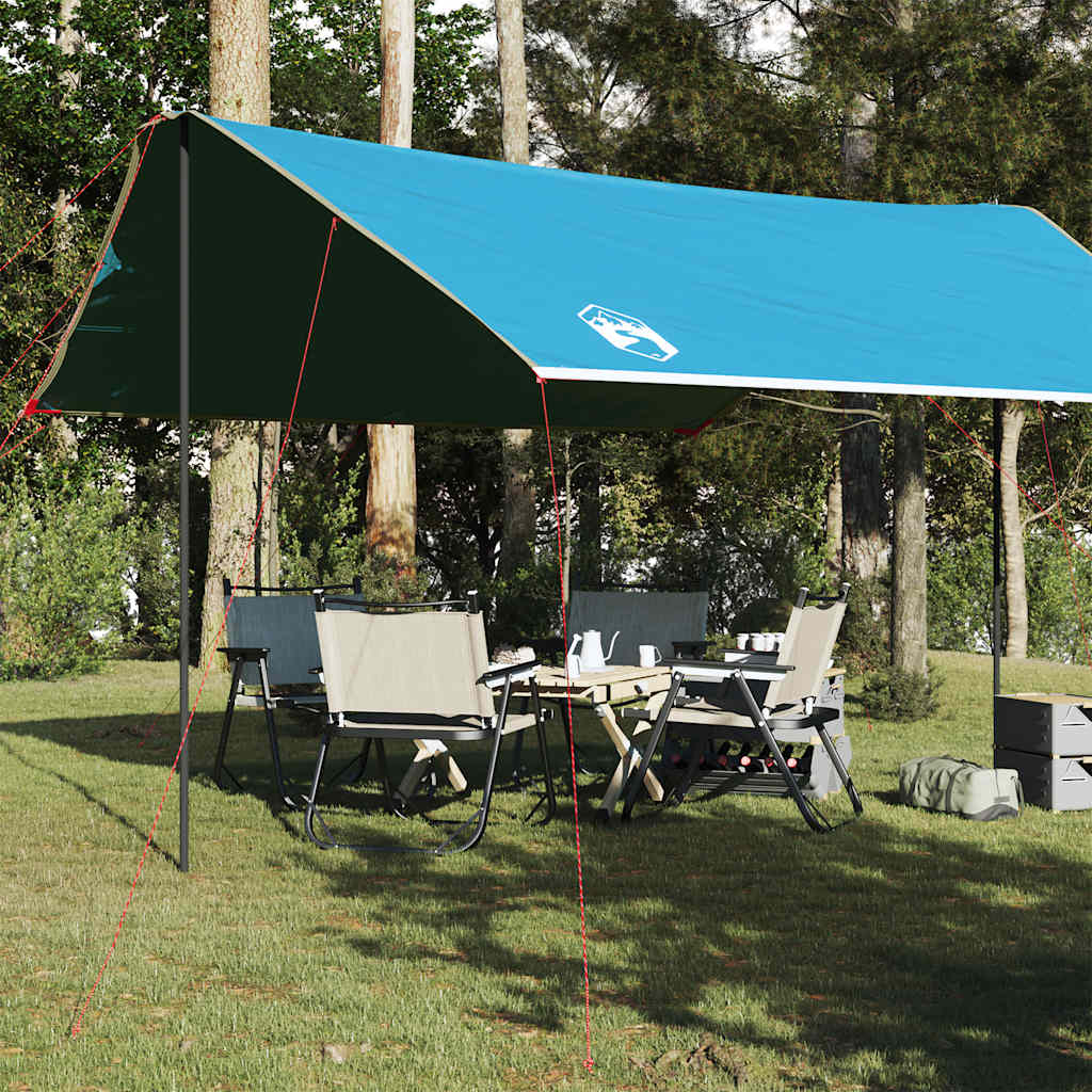 vidaXL Kempingová plachta modrá 460x305x210 cm vodotesná