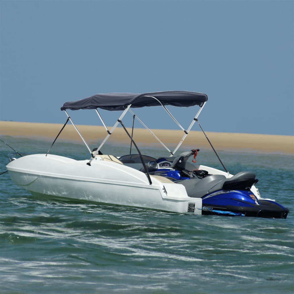 vidaXL Strieška Bimini s 3 oblúkmi a stenami 183x(137-152)x137 cm