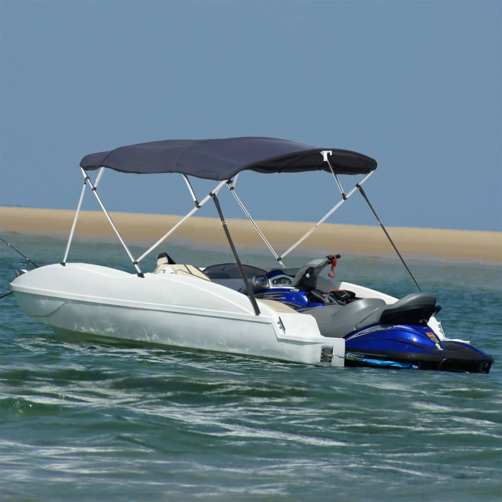 vidaXL Strieška Bimini s 4 oblúkmi a stenami 243x(200-213)x137 cm