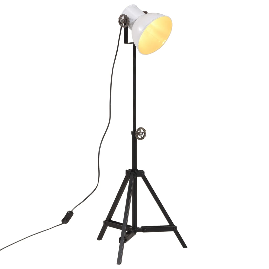 vidaXL Podlahová lampa 25 W biela 35x35x65/95 cm E27
