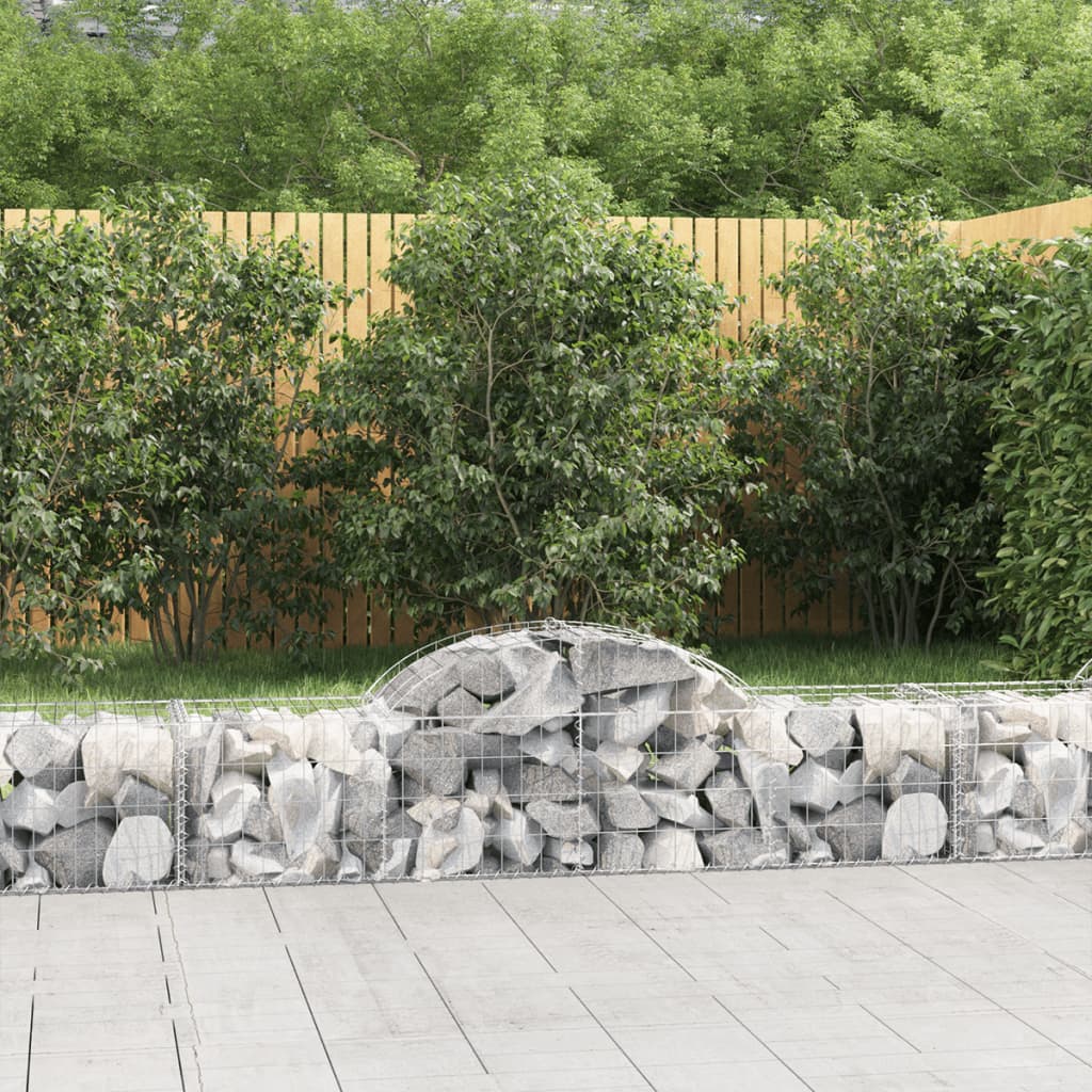 vidaXL Oblúkové gabionové koše 50 ks 200x50x40/60cm pozinkované železo
