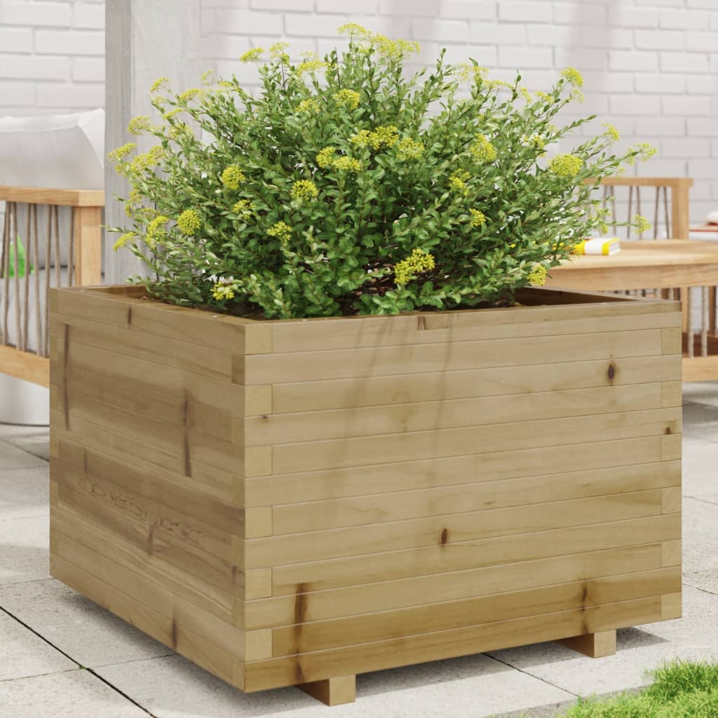 vidaXL Záhradný kvetináč 70x70x49,5 cm impregnovaná borovica