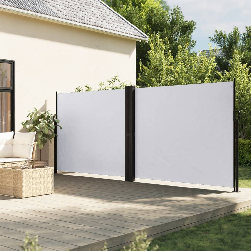 vidaXL Zaťahovacia bočná markíza, biela 180x1200 cm