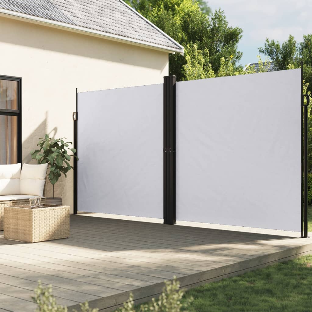 vidaXL Zaťahovacia bočná markíza, biela 200x1200 cm