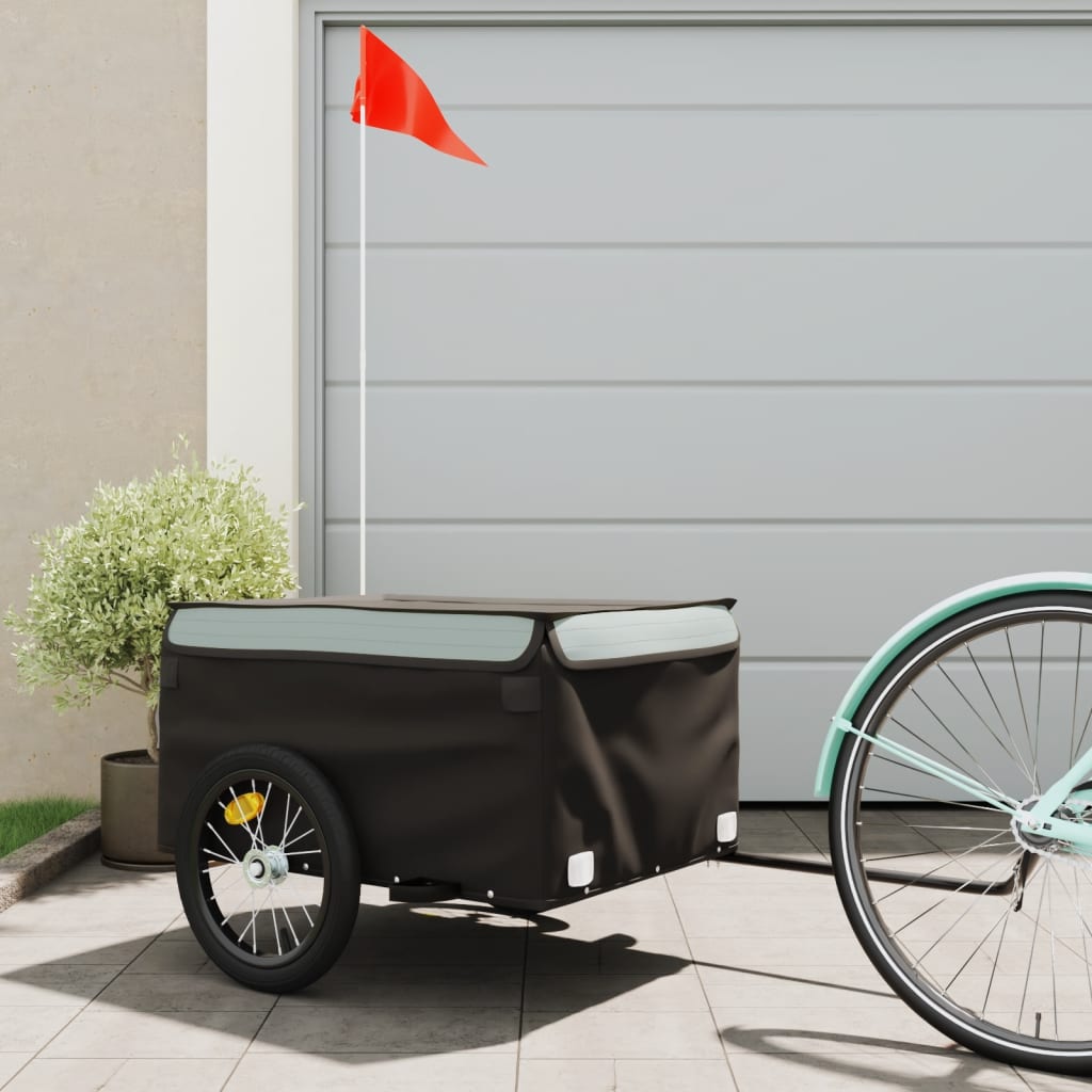 vidaXL Vozík za bicykel, čierno sivý 45 kg, železo