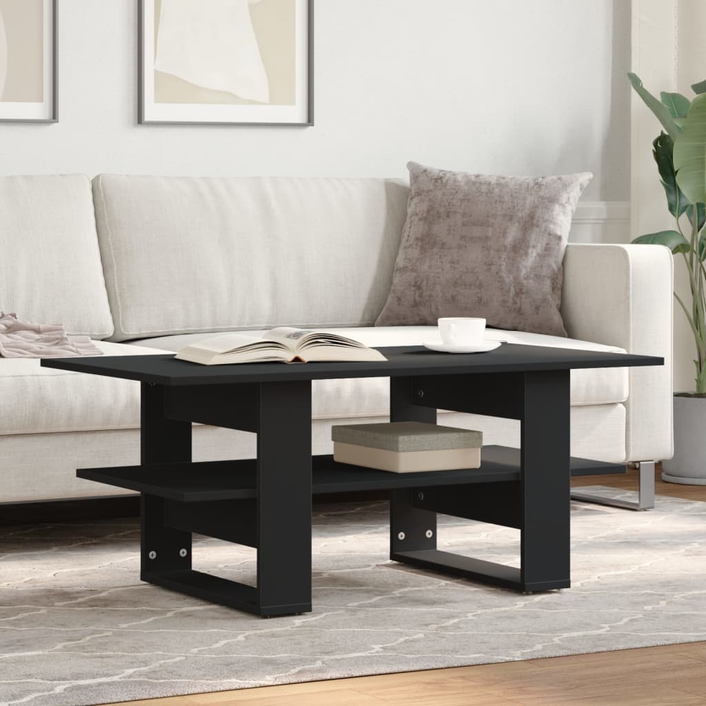 vidaXL Konferenčný stolík čierny 102x55x42 cm kompozitné drevo