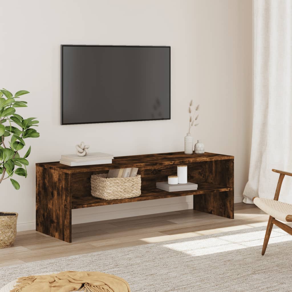 vidaXL TV skrinka dymový dub 120x40x40 cm kompozitné drevo