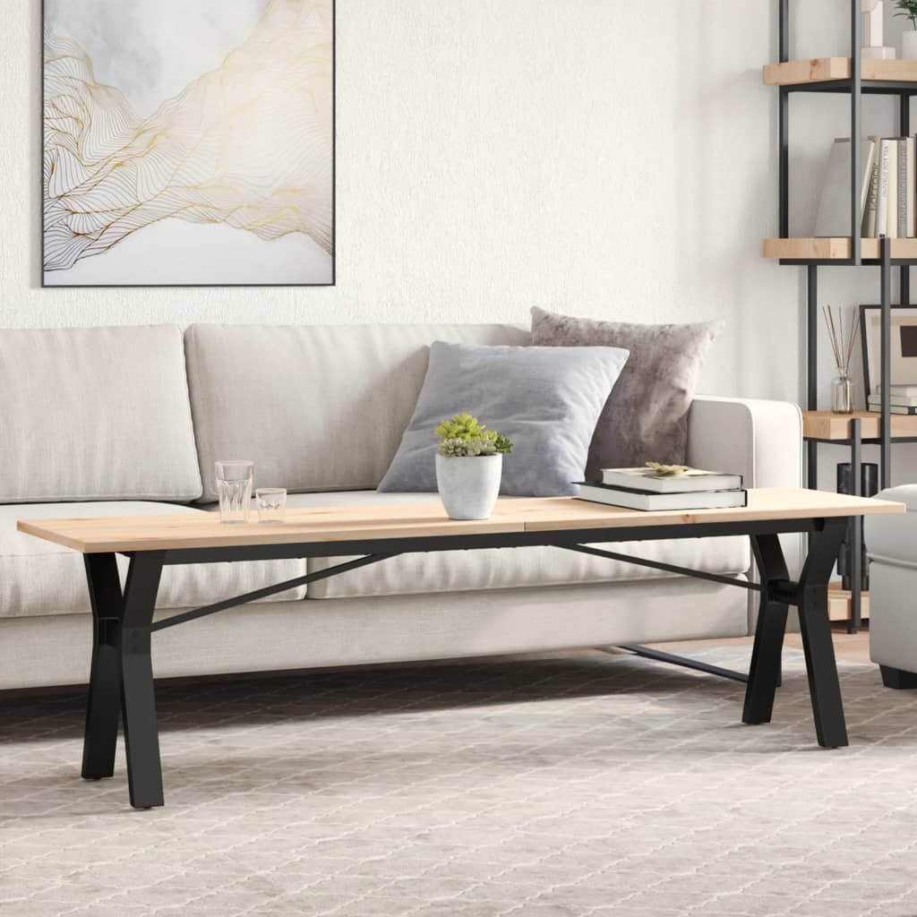 vidaXL Konferenčný stolík v tvare Y 160x40x45 cm borovica a oceľ