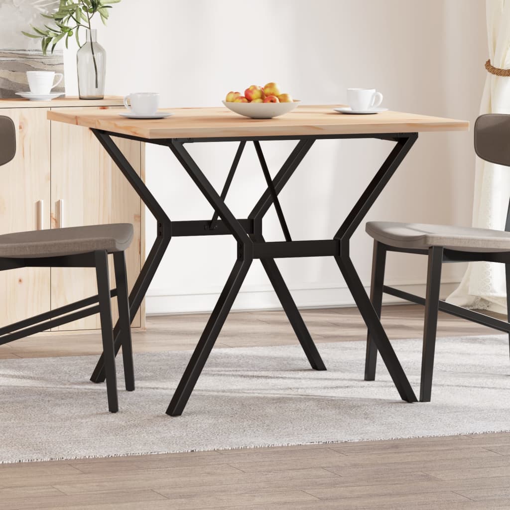 vidaXL Jedálenský stolík v tvare Y 90x90x75,5 cm borovica a oceľ