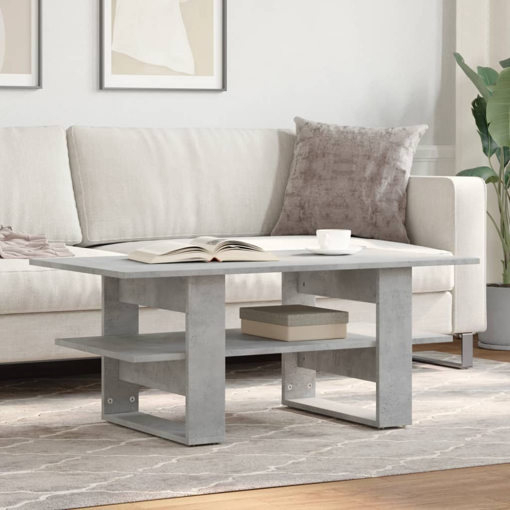 vidaXL Konferenčný stolík betónový sivý 102x55x42 cm kompozitné drevo