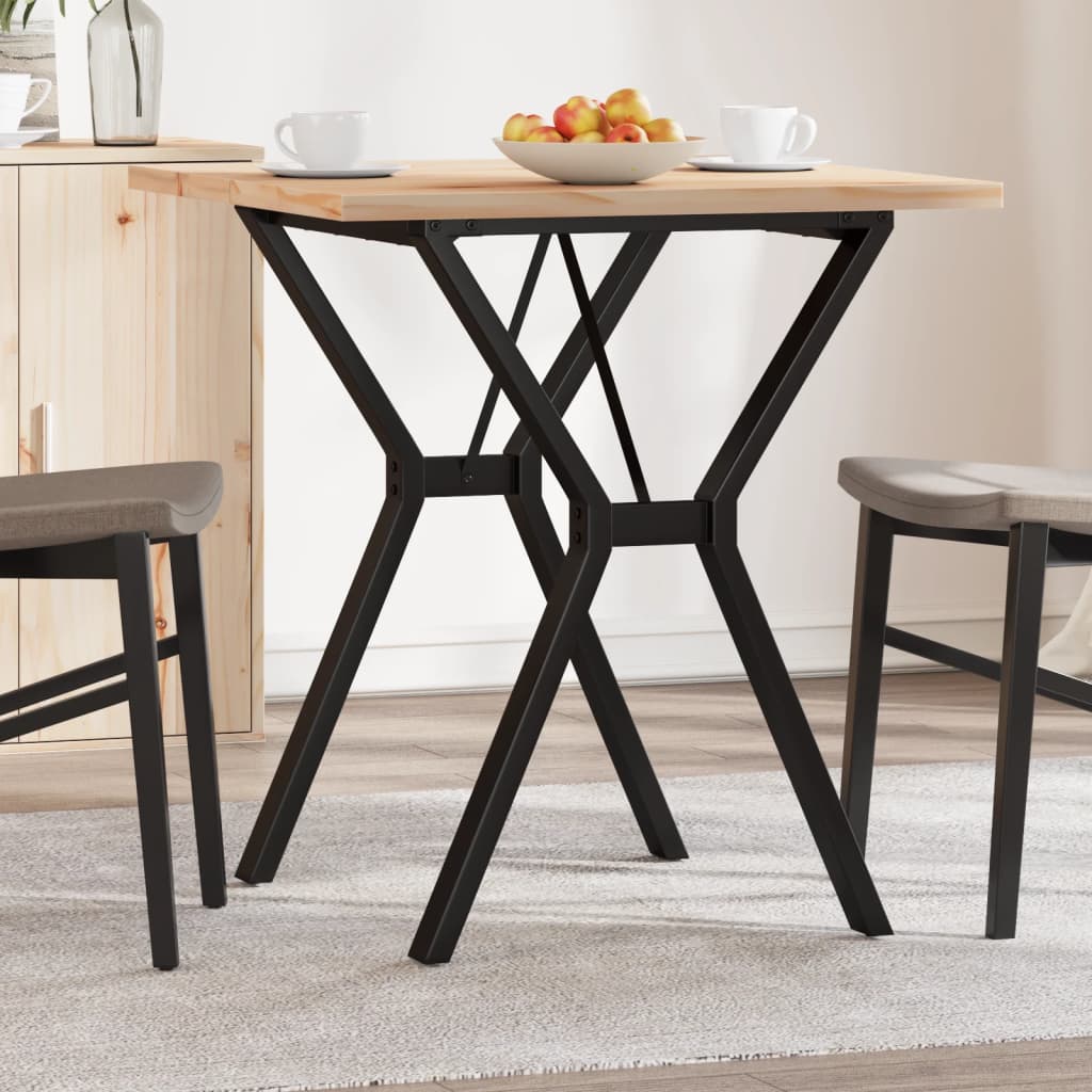 vidaXL Jedálenský stolík v tvare Y 70x70x75,5 cm borovica a oceľ