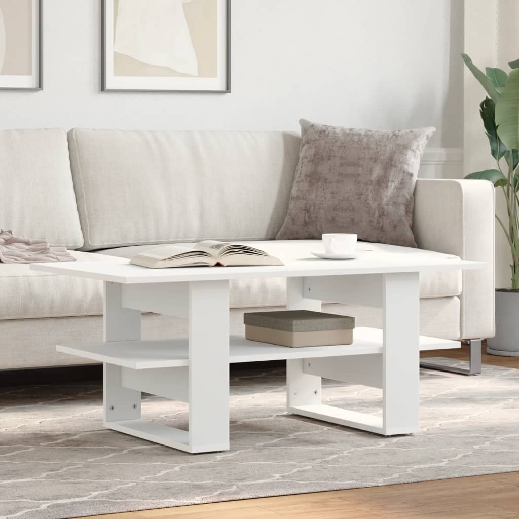 vidaXL Konferenčný stolík biely 102x55x42 cm kompozitné drevo