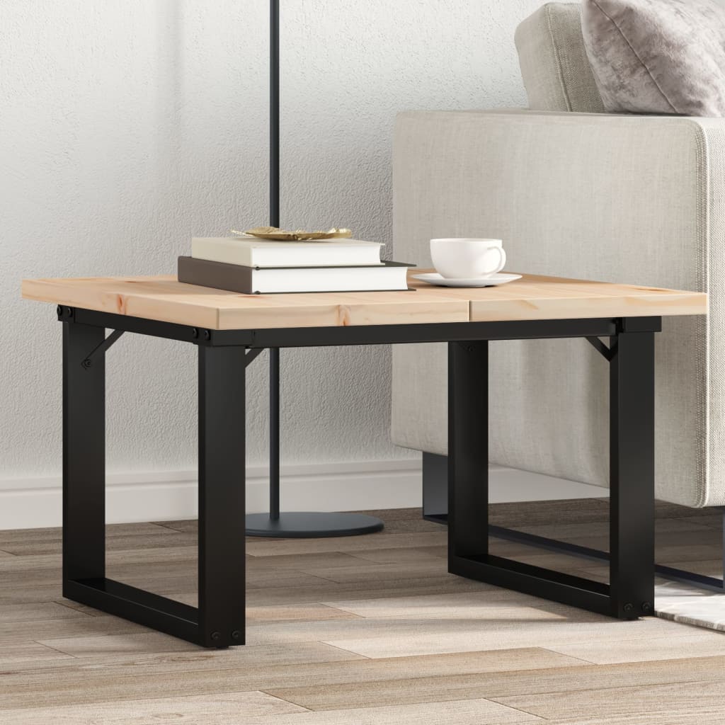 vidaXL Konferenčný stolík v tvare O 60x60x40,5 cm borovica a oceľ