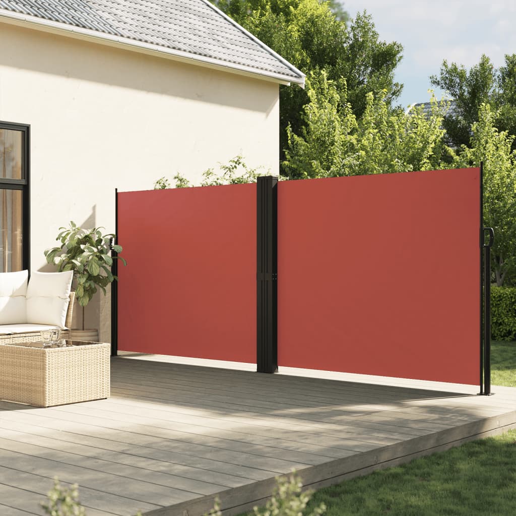 vidaXL Zaťahovacia bočná markíza terakotová 180x1000 cm