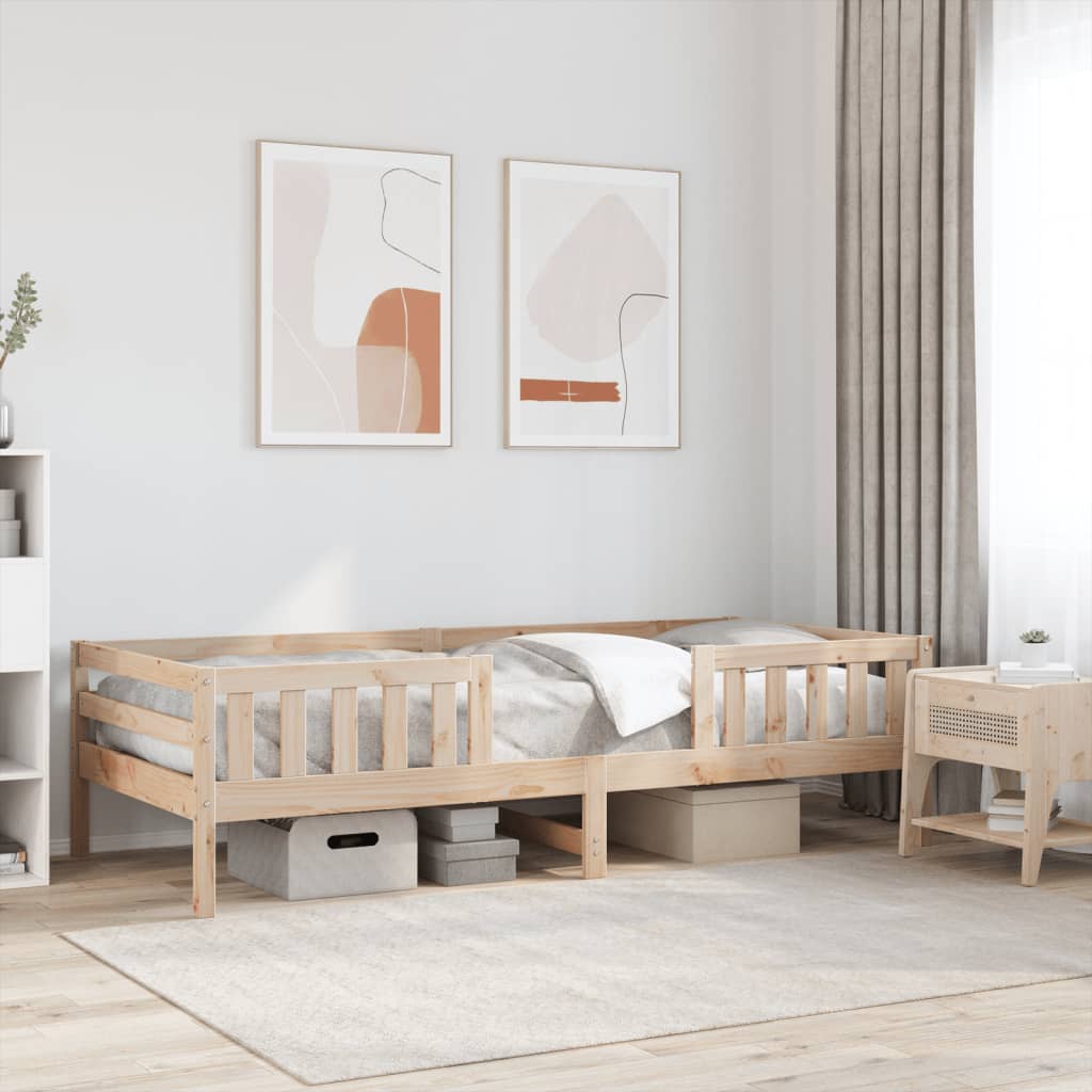 vidaXL Posteľ bez matraca 75x190 cm masívna borovica