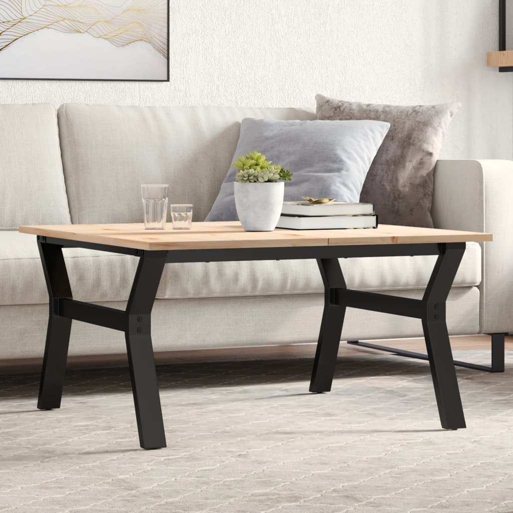 vidaXL Konferenčný stolík v tvare Y 90x90x45 cm borovica a oceľ