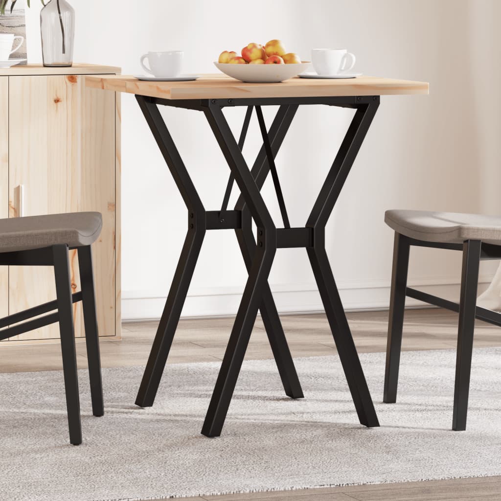 vidaXL Jedálenský stolík v tvare Y 60x60x75,5 cm borovica a oceľ