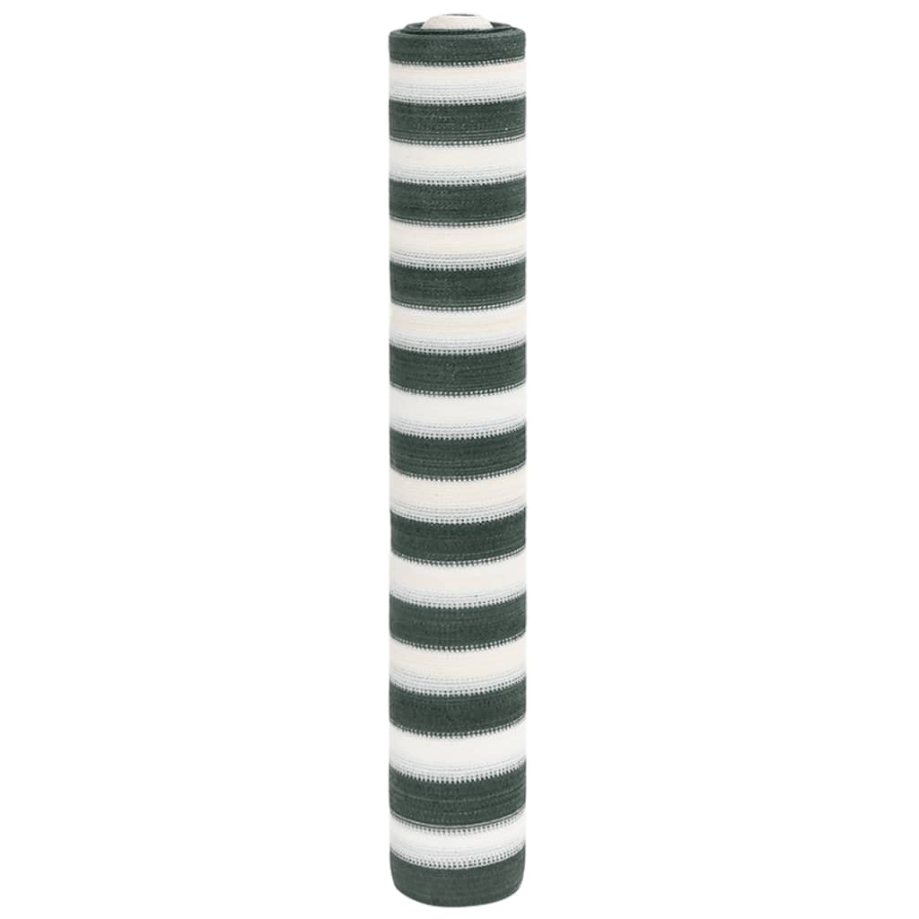 vidaXL Tieniaca sieť zeleno-biela 2x25 m HDPE 150 g/m²
