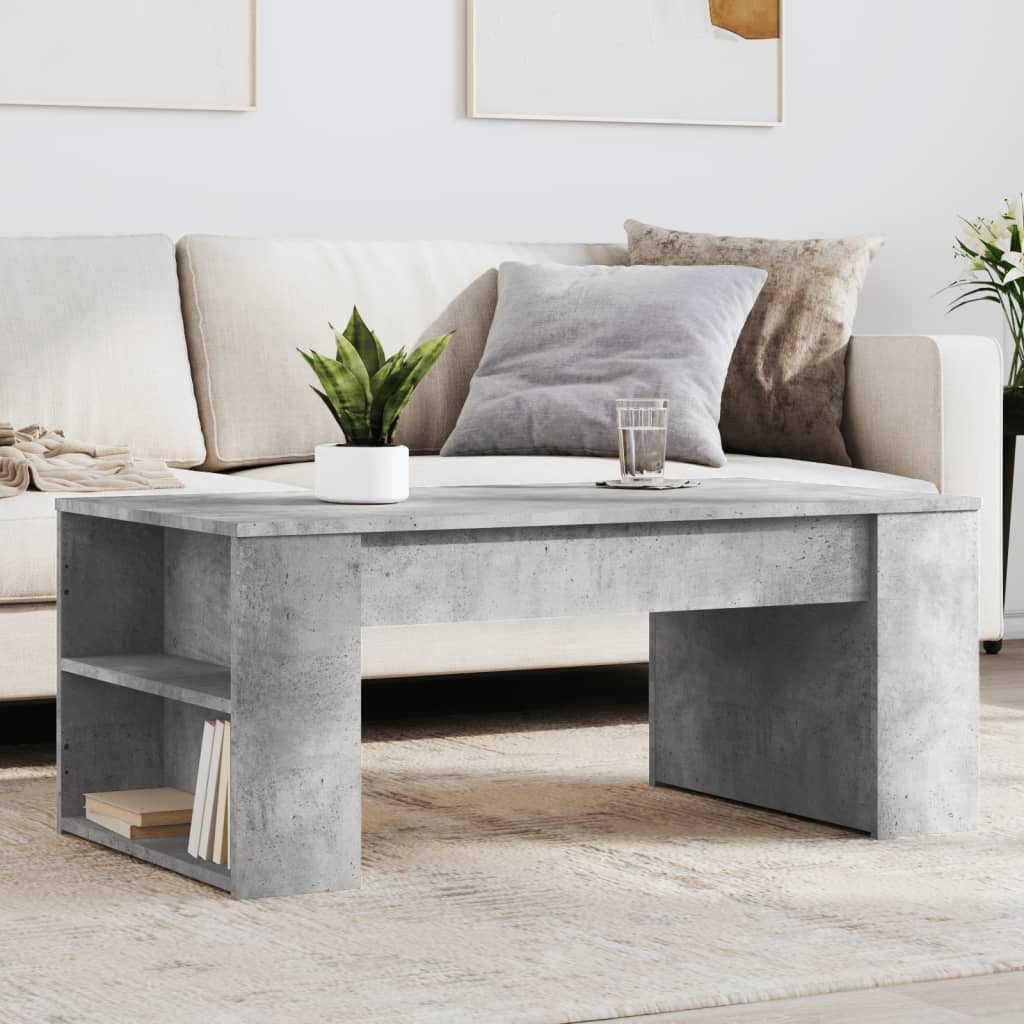 vidaXL Konferenčný stolík betónový sivý 102x55x42 cm kompozitné drevo
