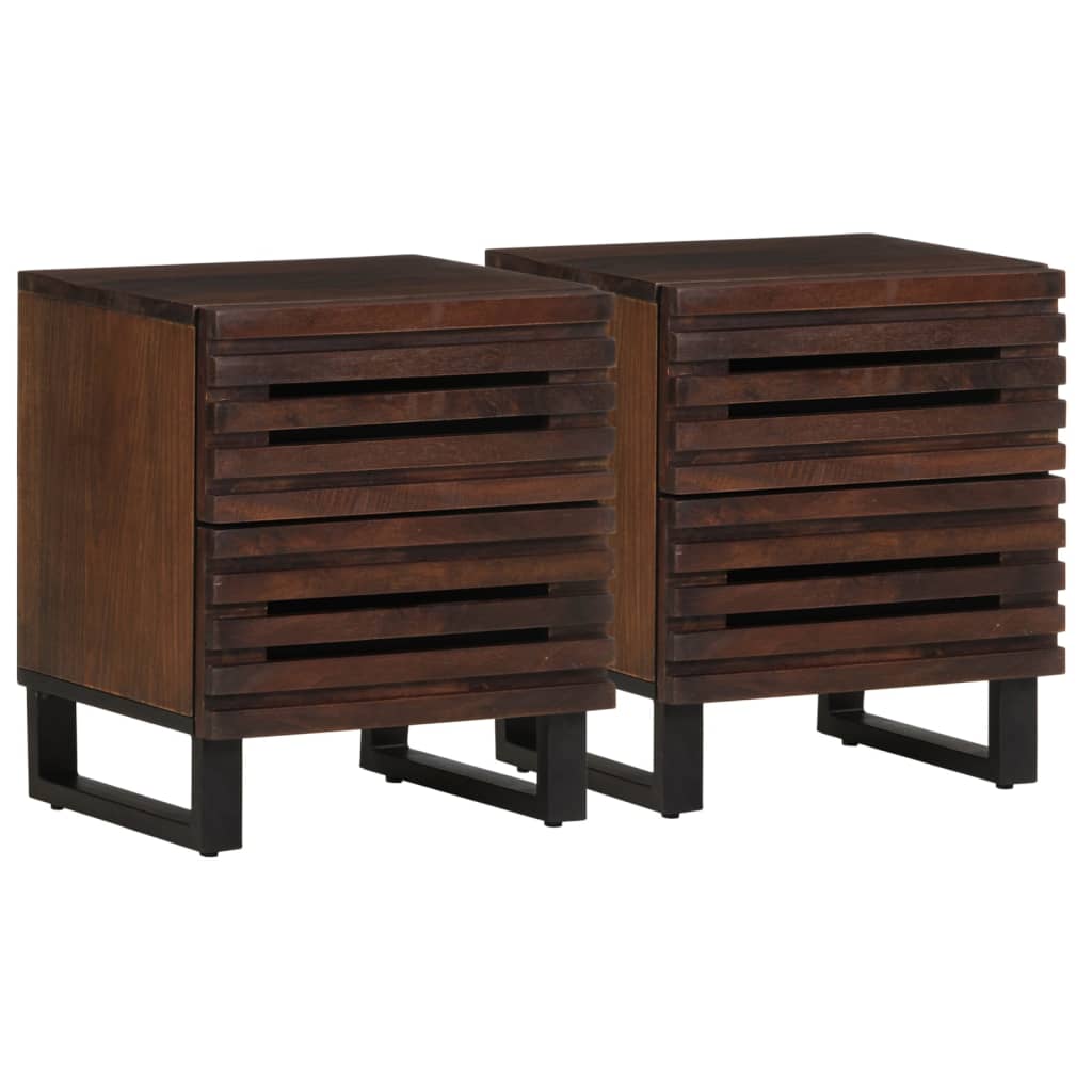 vidaXL Nočné stolíky 2 ks 40x34x46 cm masívne mangovníkové drevo