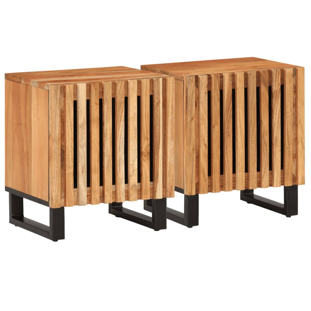 vidaXL Nočné stolíky 2 ks 40x34x46 cm akáciový masív