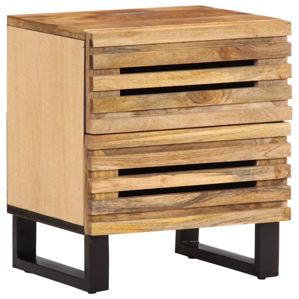 vidaXL Nočný stolík 40x34x46 cm surové masívne mango