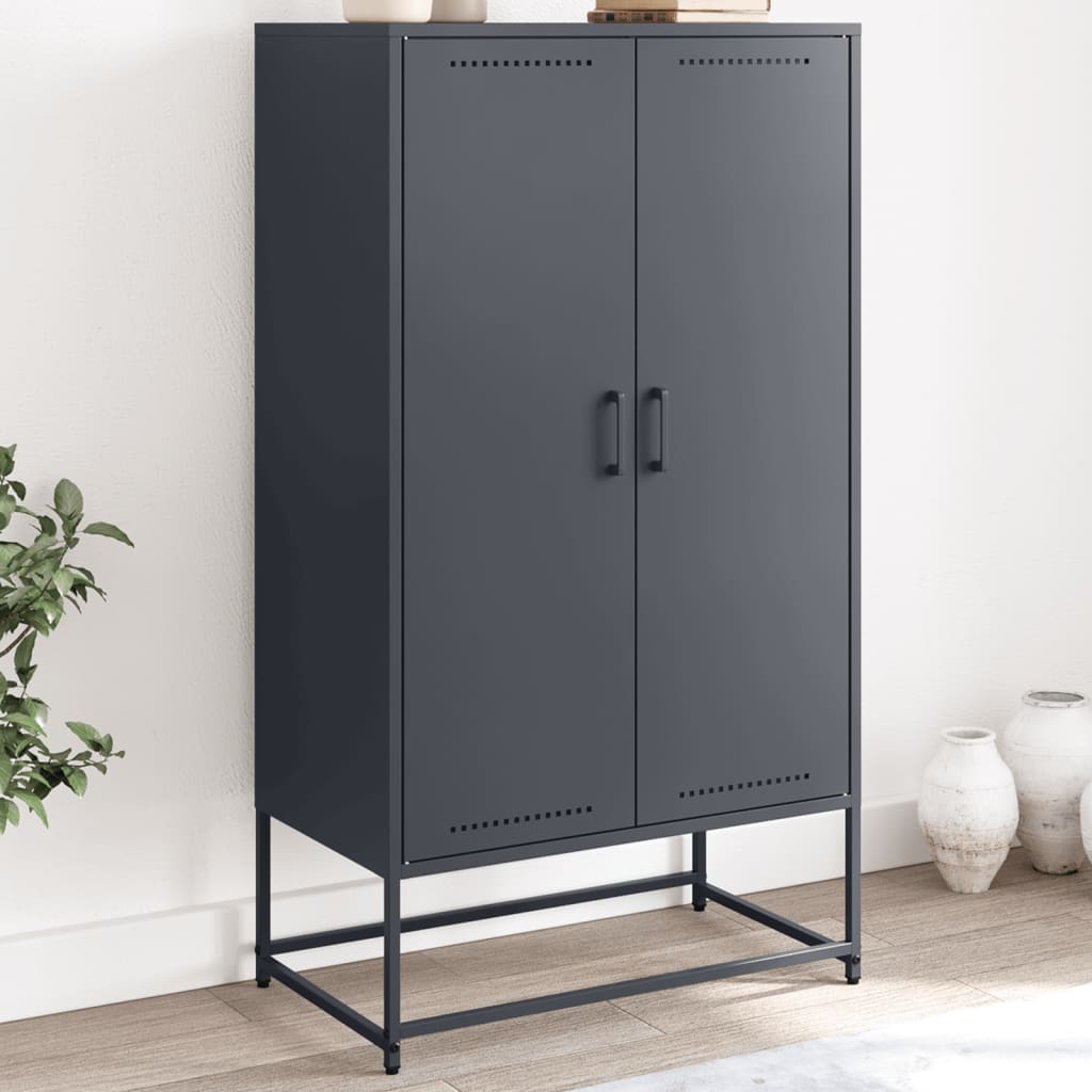 vidaXL Vysoká skrinka antracitová 68,5x38,5x123,5 cm oceľ