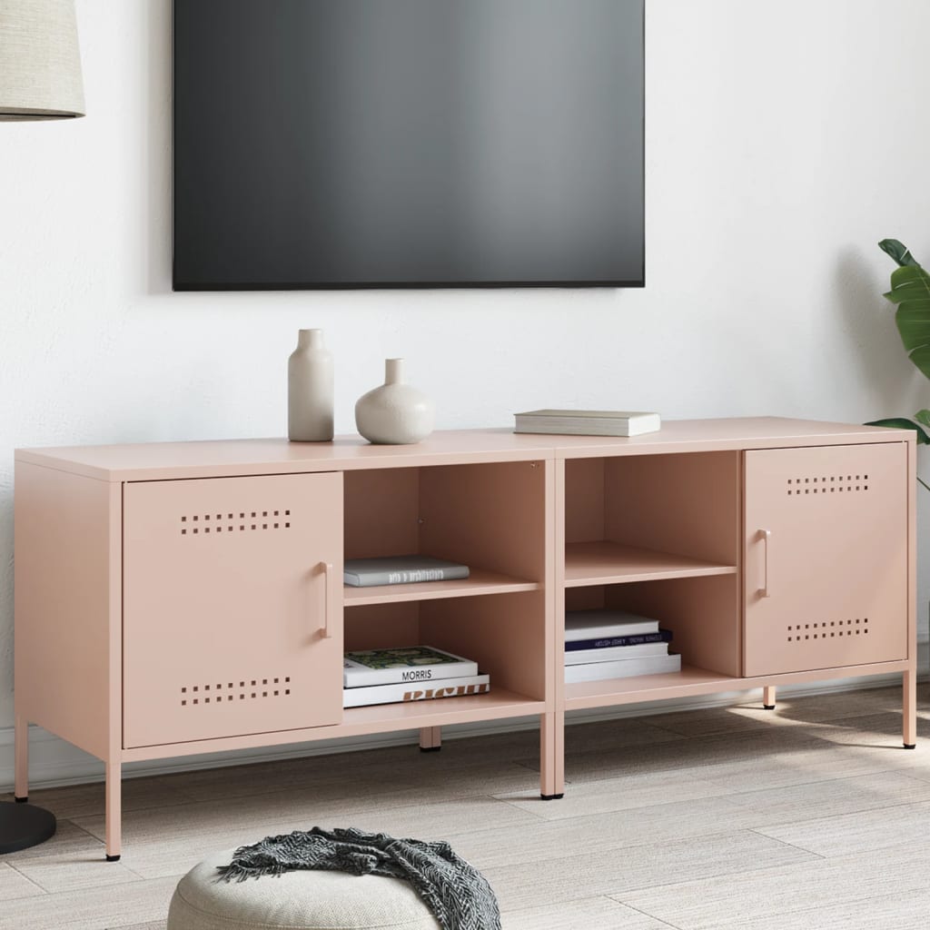 vidaXL TV skrinky 2 ks ružové 68x39x50,5 cm oceľ