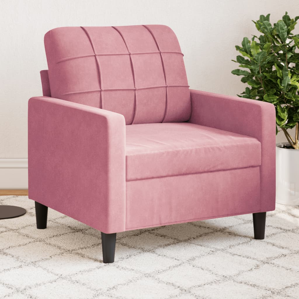 vidaXL Kreslo ružové 60 cm zamat