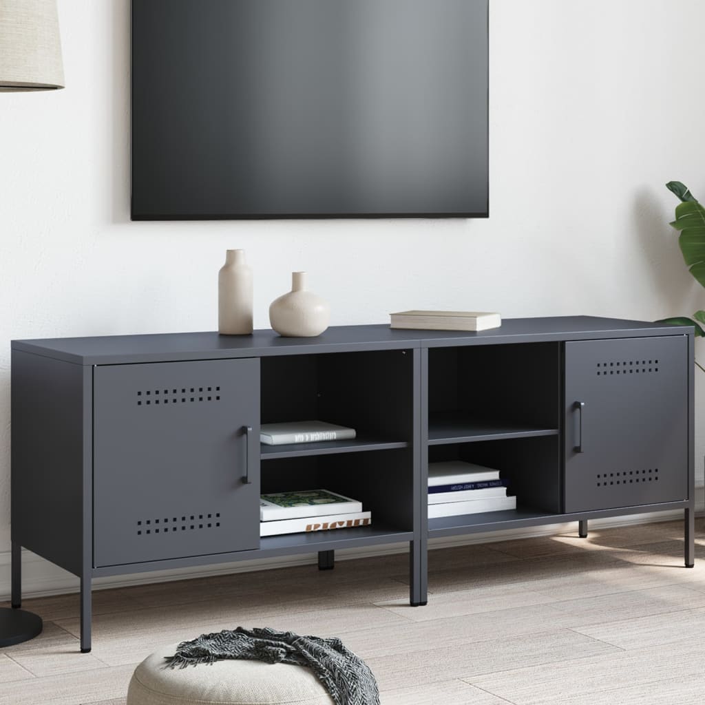 vidaXL TV skrinky 2 ks antracitové 68x39x50,5 cm oceľ