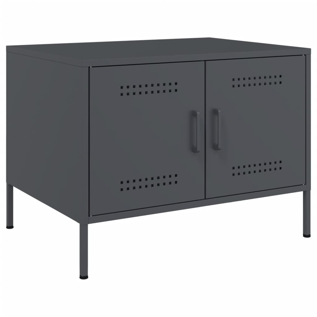 vidaXL Konferenčný stolík antracit 68x50x50,5 cm oceľ