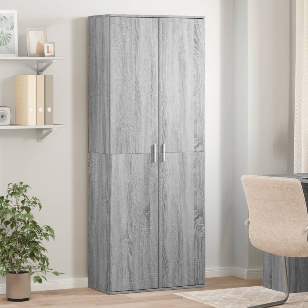vidaXL Vysoká skrinka sivý dub sonoma 70x35x180 cm kompozitné drevo