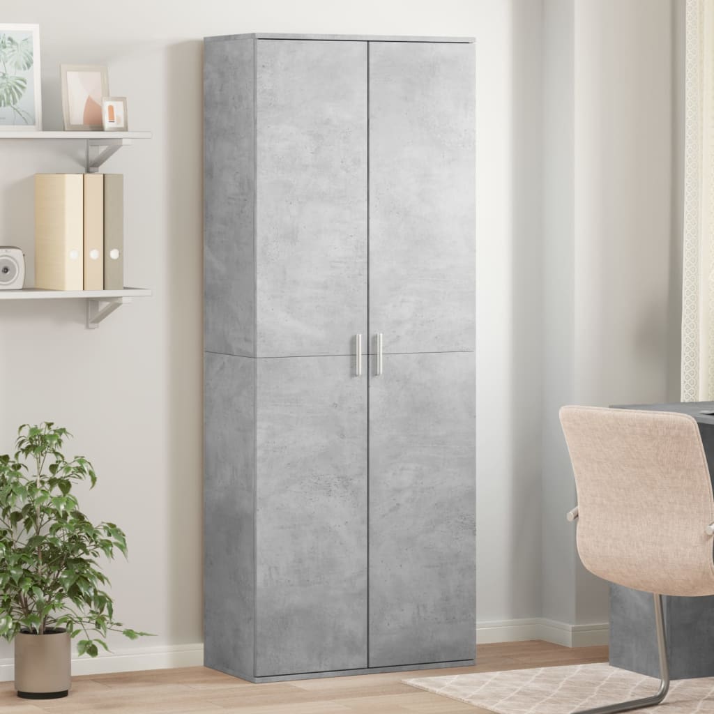 vidaXL Vysoká skrinka betónovo sivá 70x35x180 cm kompozitné drevo