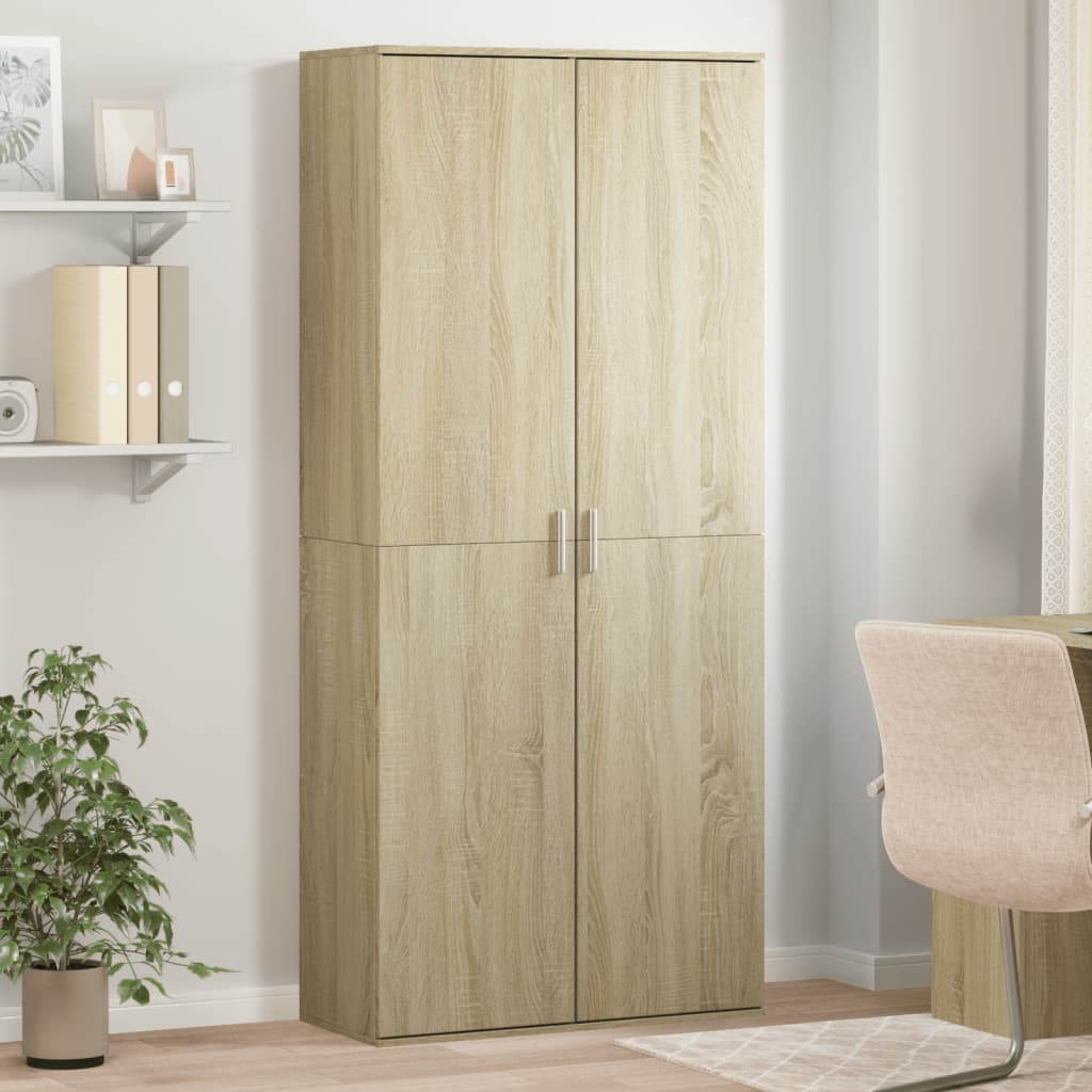 vidaXL Vysoká skrinka dub sonoma 80x35x180 cm kompozitné drevo
