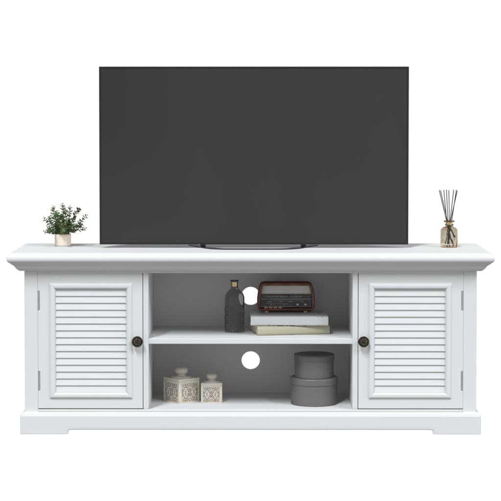 vidaXL TV skrinka biela 110x30x41 cm kompozitné drevo