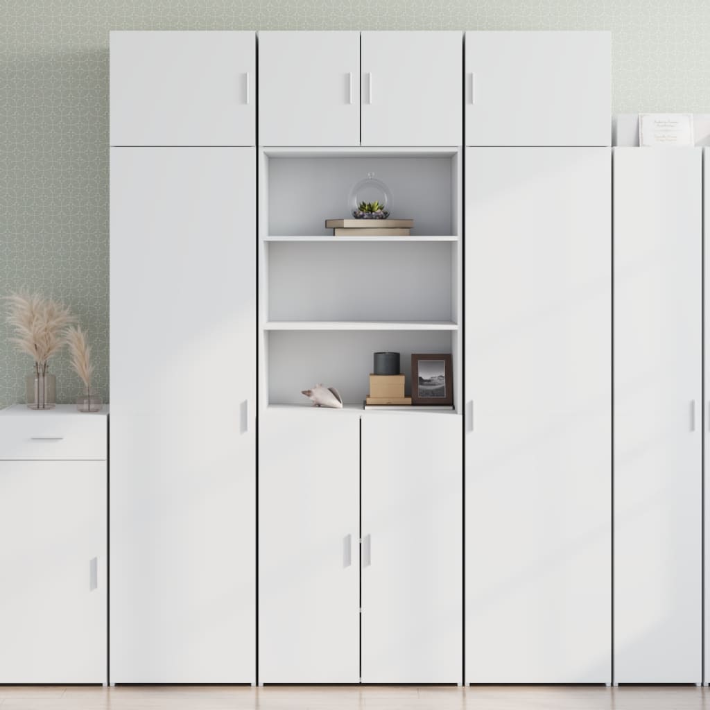 vidaXL Vysoká skrinka biela 70x42,5x185 cm kompozitné drevo