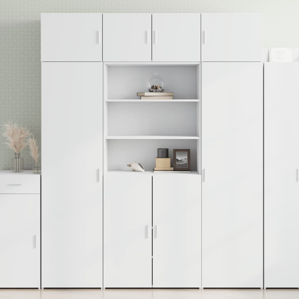 vidaXL Vysoká skrinka biela 80x42,5x185 cm kompozitné drevo