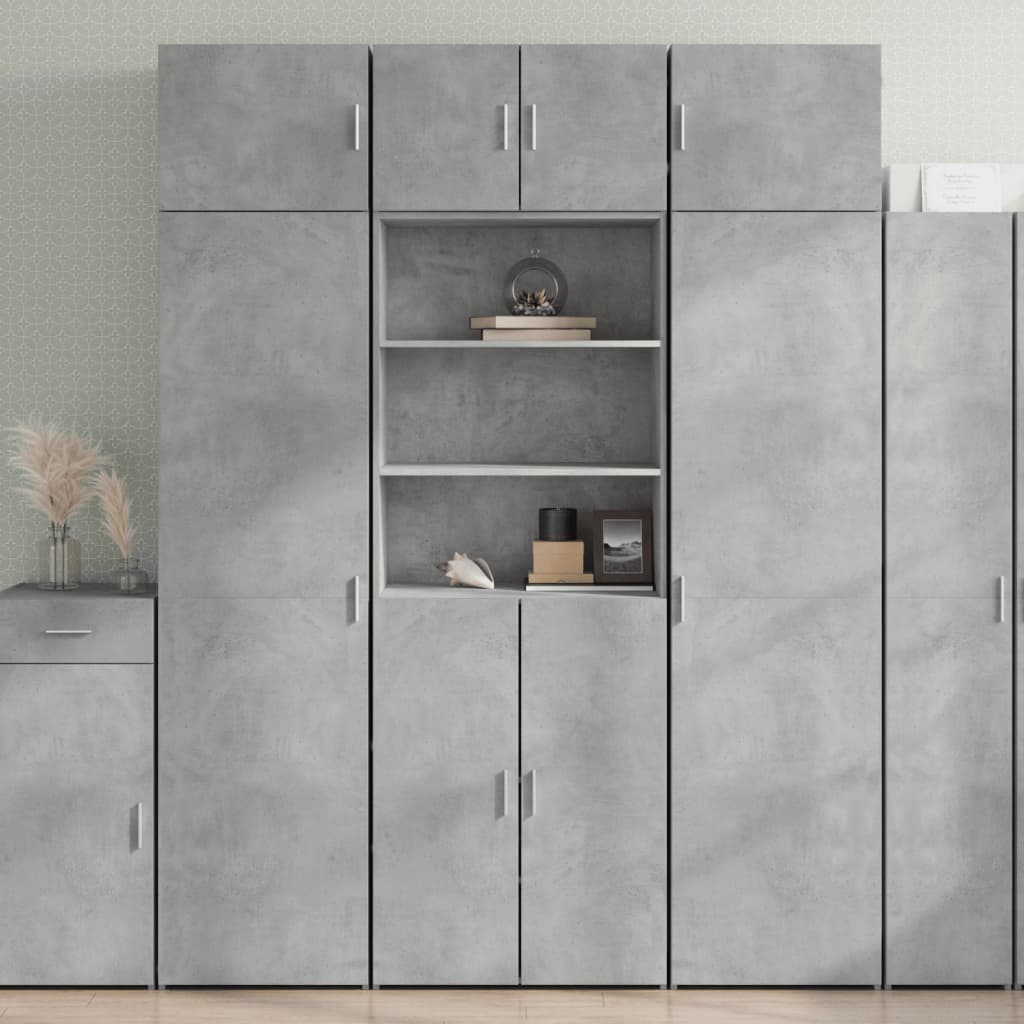 vidaXL Vysoká skrinka sivá 70x42,5x185 cm kompozitné drevo