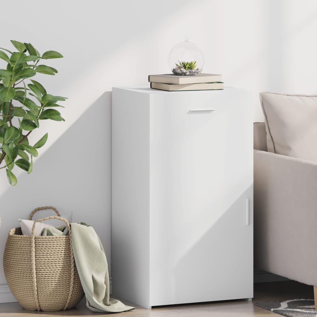 vidaXL Komoda biela 50x42,5x93 cm kompozitné drevo