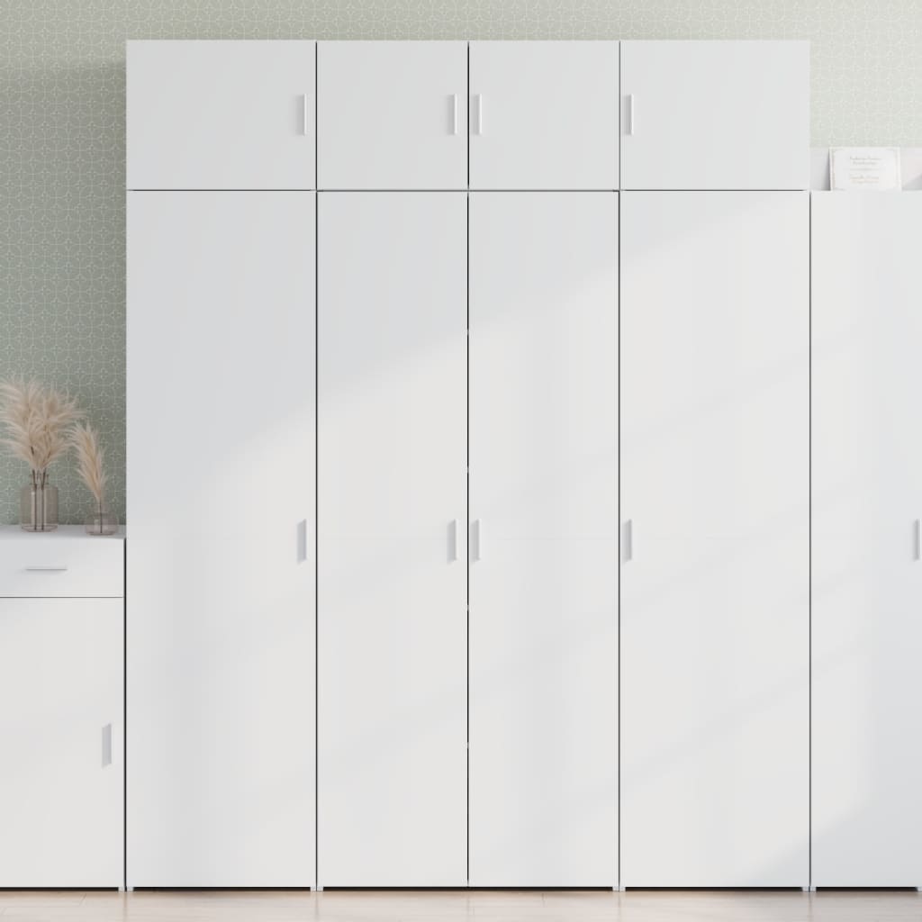 vidaXL Vysoká skrinka biela 80x42,5x185 cm kompozitné drevo