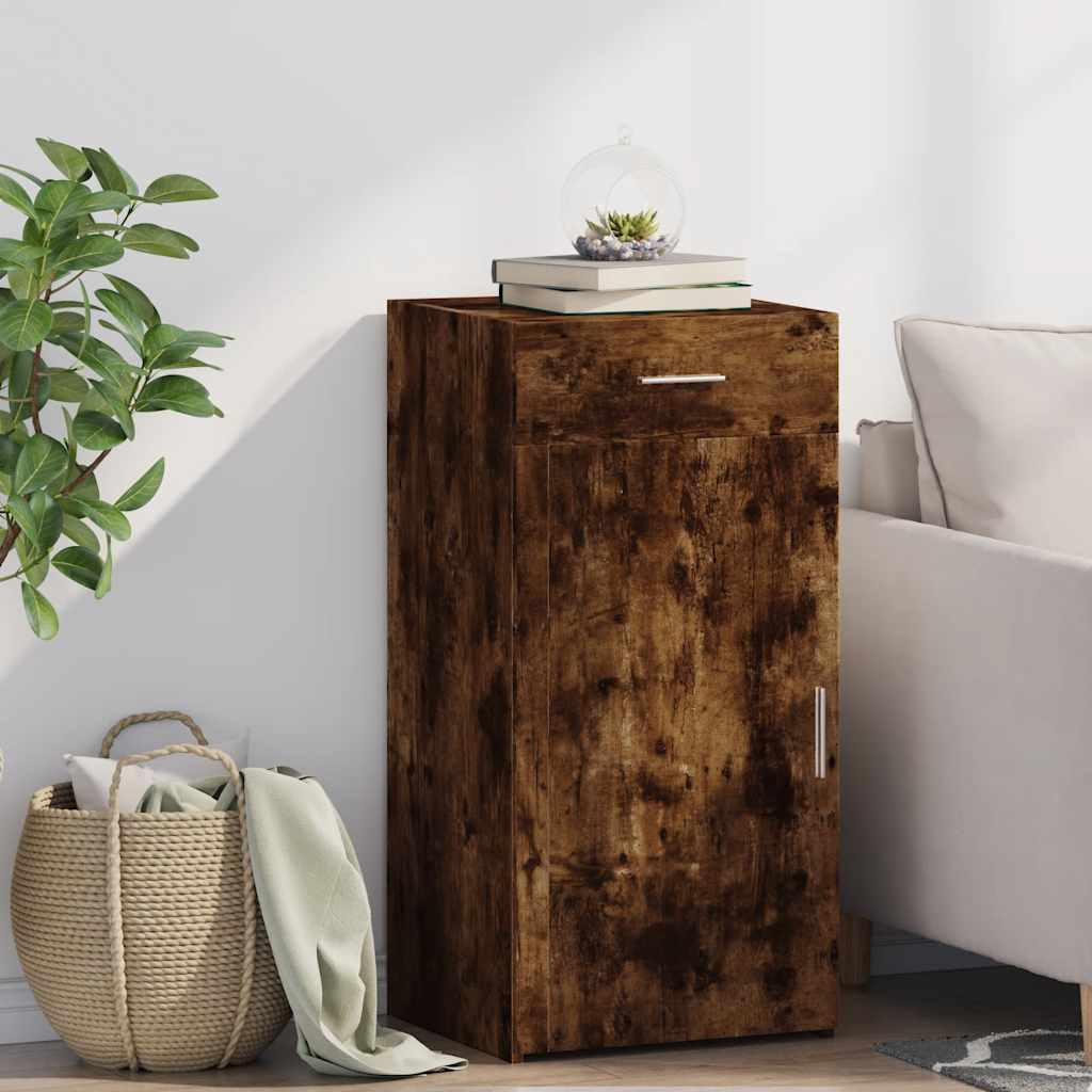 vidaXL Komoda dymový dub 45x42,5x93 cm kompozitné drevo
