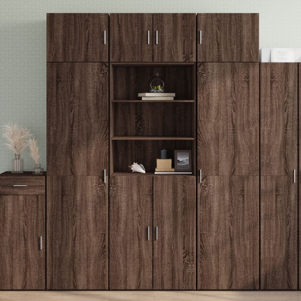 vidaXL Vysoká skrinka hnedý dub 70x42,5x185 cm kompozitné drevo