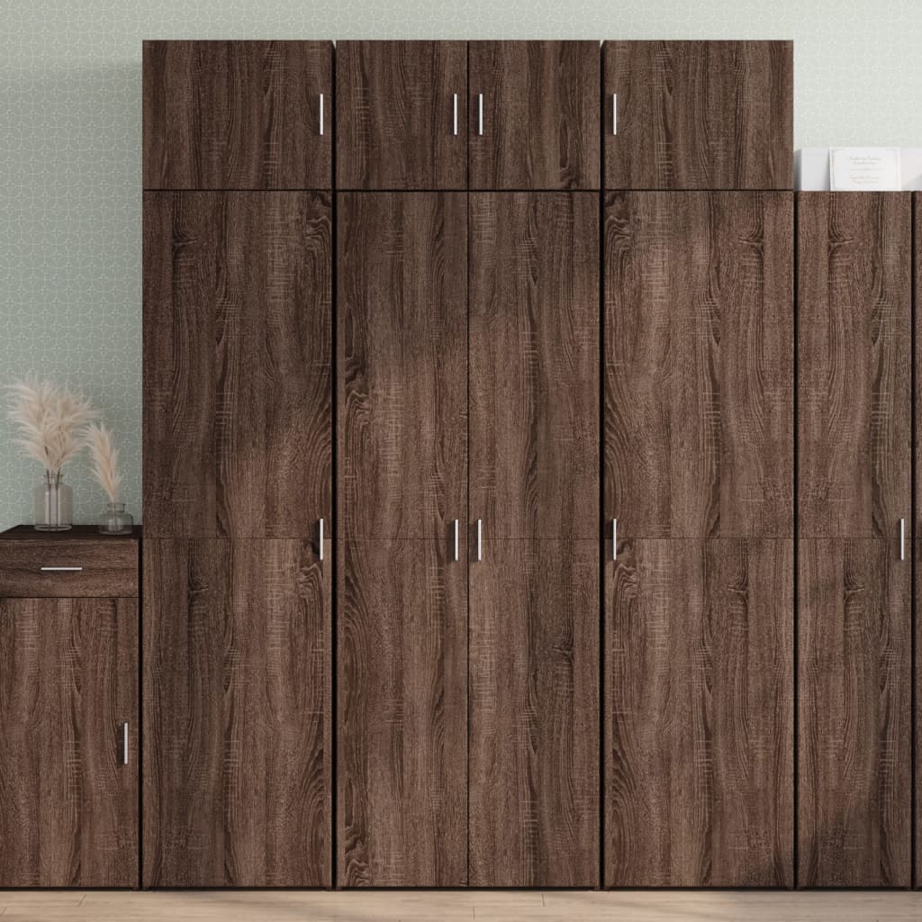 vidaXL Vysoká skrinka hnedý dub 70x42,5x185 cm kompozitné drevo