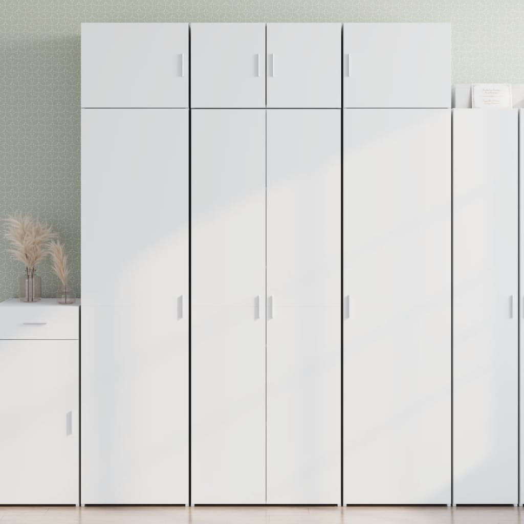vidaXL Vysoká skrinka biela 70x42,5x185 cm kompozitné drevo
